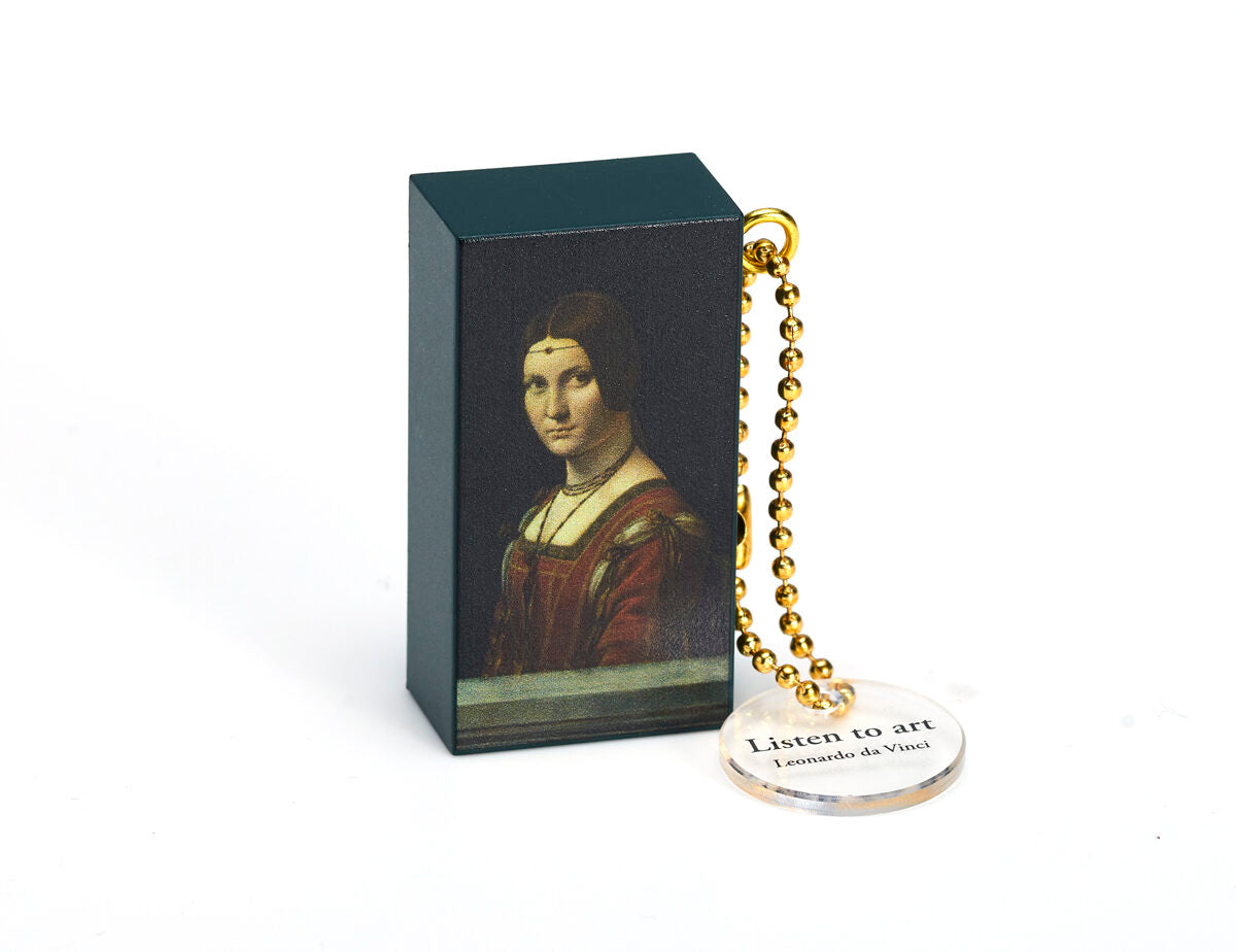 Listen to art Masterpieces Heard Through Sound: Da Vinci Sound Keychain [gachapon]