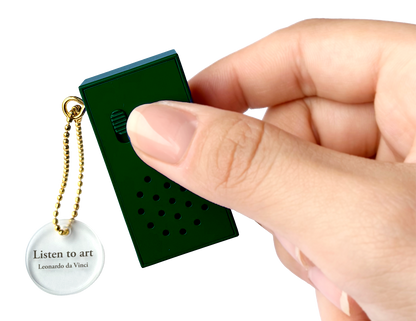 Listen to art Masterpieces Heard Through Sound: Da Vinci Sound Keychain [gachapon]